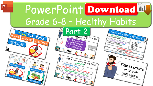 Grade 6-8 - ESL Lesson - Healthy Habits - Part 2