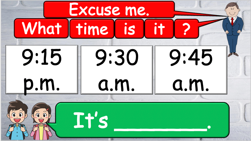 Grade 4 - ESL Lesson - Daily Routine / Time - PowerPoint Lesson