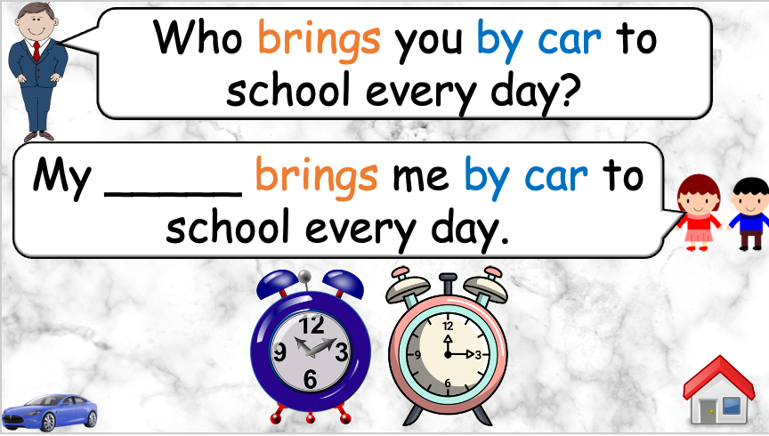 Grade 4 - ESL Lesson - How do you come to school? - PowerPoint Lesson