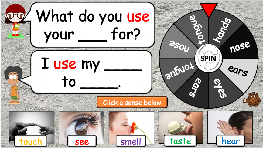 Grade 4 - ESL Lesson - Our Five Senses - PowerPoint Lesson