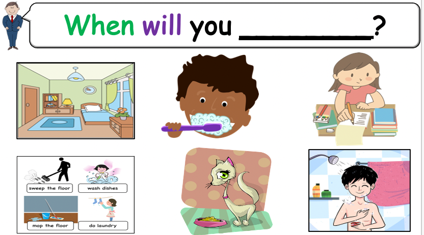Grade 4 (or 5) - ESL Lesson - Daily Activities (Before/After) - PowerPoint Lesson
