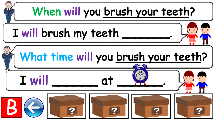 Grade 4 (or 5) - ESL Lesson - Daily Activities (Before/After) - PowerPoint Lesson