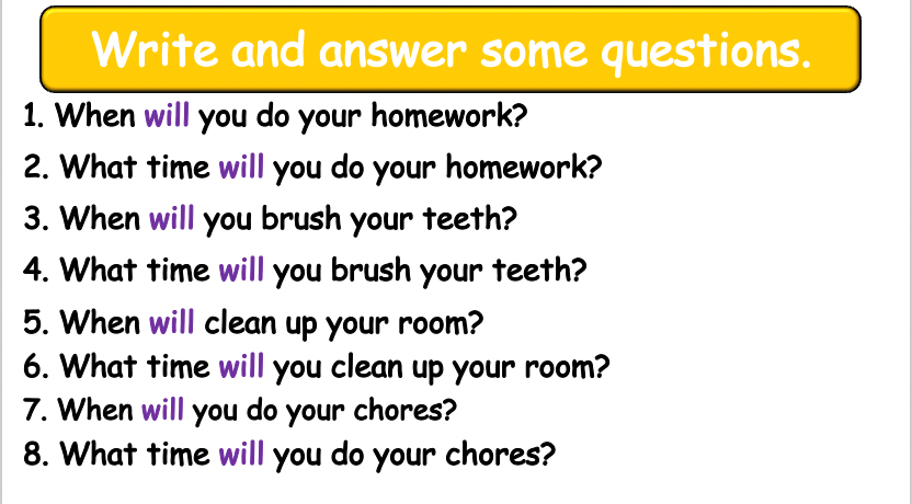 Grade 4 (or 5) - ESL Lesson - Daily Activities (Before/After) - PowerPoint Lesson