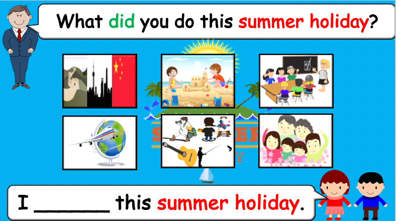 Grade 5-6 - ESL Lesson - What did you do this summer holiday? - PowerPoint Lesson