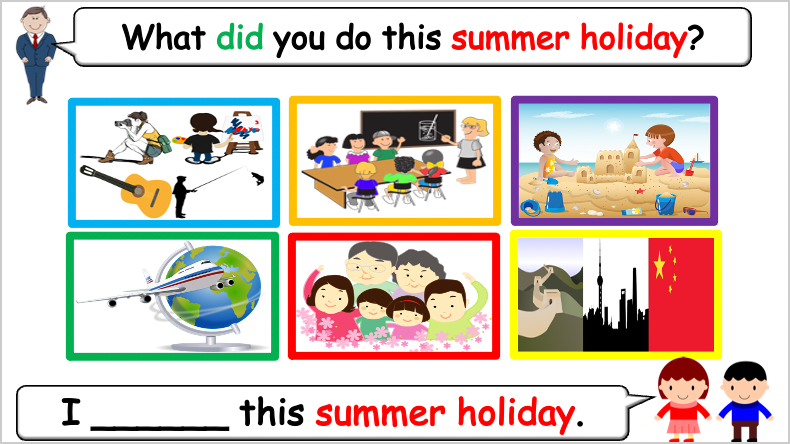 Grade 5-6 - ESL Lesson - What did you do this summer holiday? - PowerPoint Lesson
