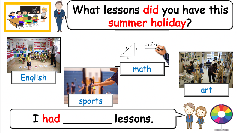 Grade 5-6 - ESL Lesson - What did you do this summer holiday? - PowerPoint Lesson