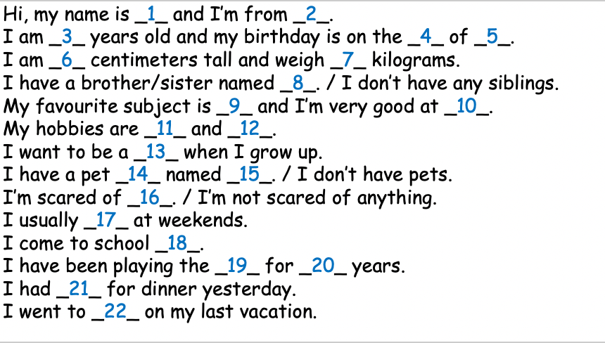 Grade 5-6 - ESL Lesson - First Day of School - Getting to know you - PowerPoint Lesson