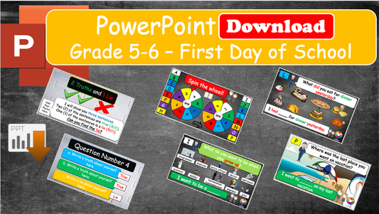 Grade 5-6 - ESL Lesson - First Day of School - Getting to know you - PowerPoint Lesson
