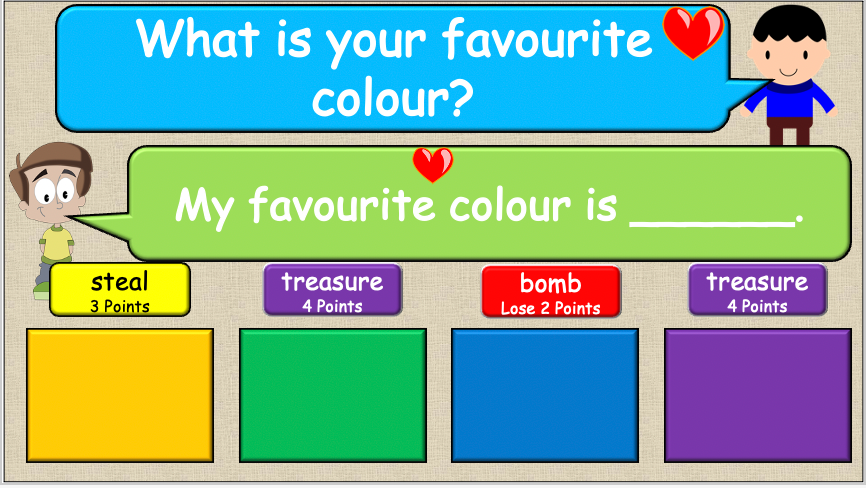 Grade 1-2 - ESL Lesson - What is your favourite colour? - PowerPoint Lesson
