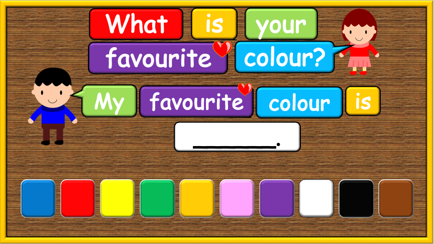 Grade 1-2 - ESL Lesson - What is your favourite colour? - PowerPoint Lesson