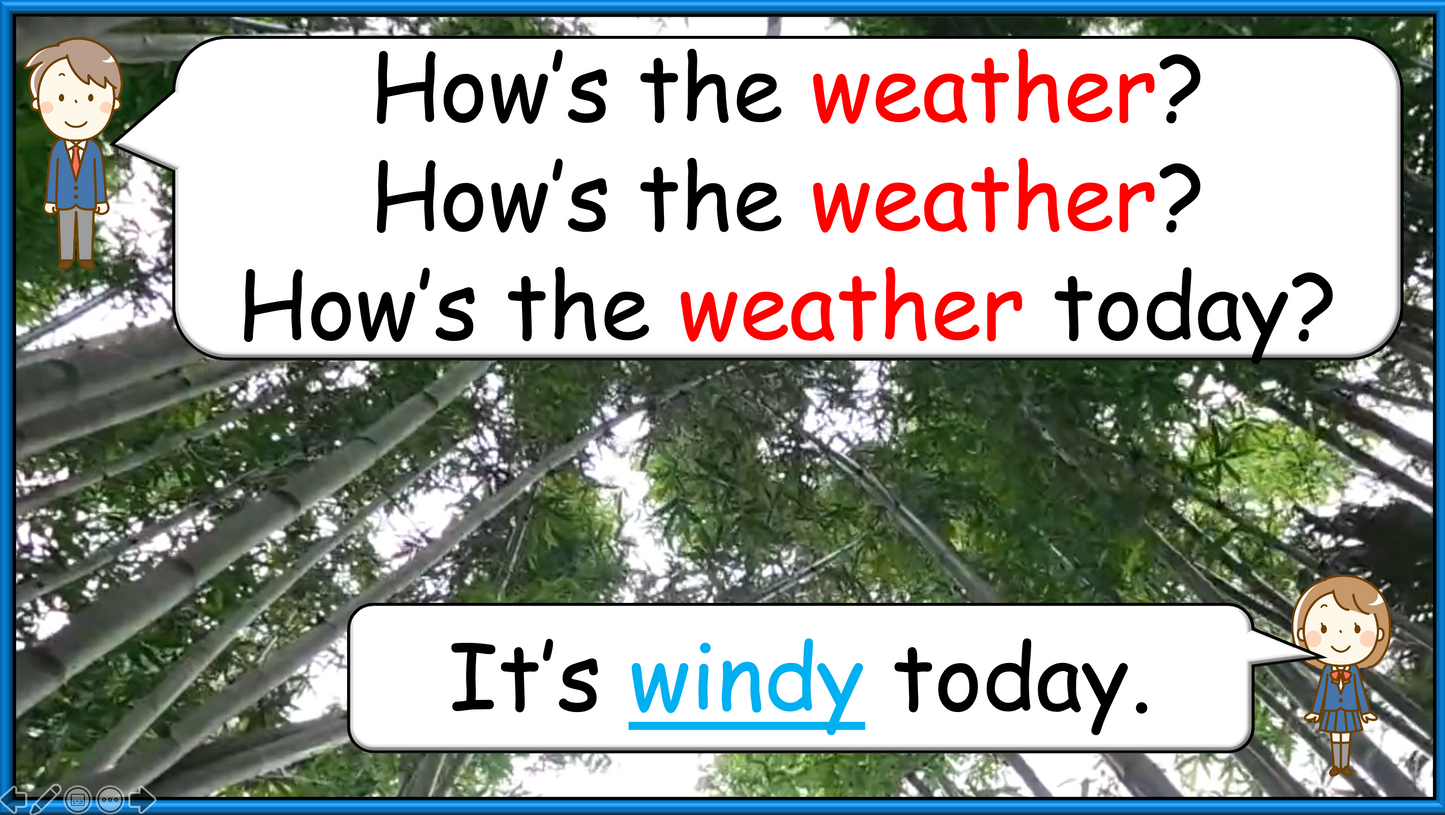 Grade 1-2 (or 3) - ESL Lesson - How's the weather today? - PowerPoint Lesson