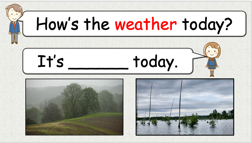 Grade 1-2 (or 3) - ESL Lesson - How's the weather today? - PowerPoint Lesson