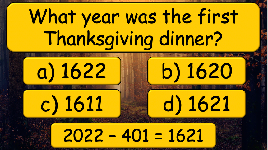 Grade 5-6 - ESL Lesson - Thanksgiving Lesson