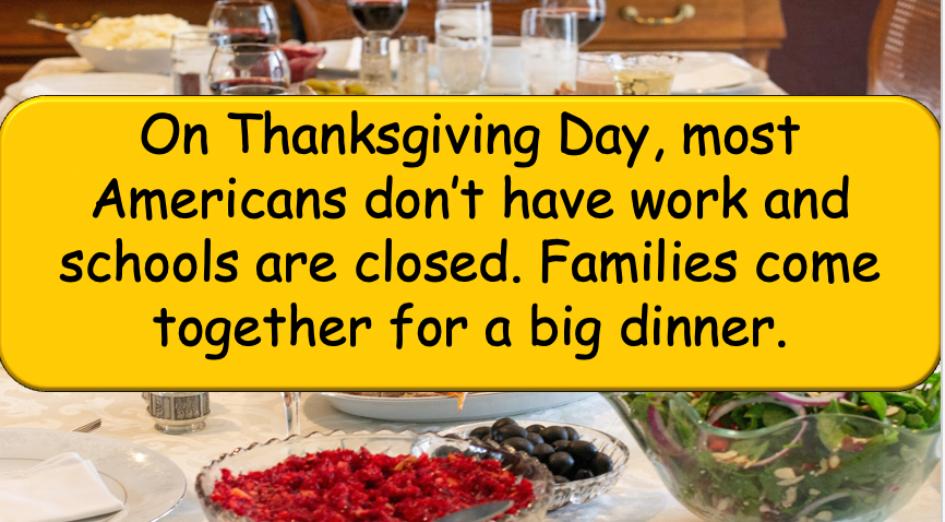 Grade 5-6 - ESL Lesson - Thanksgiving Lesson