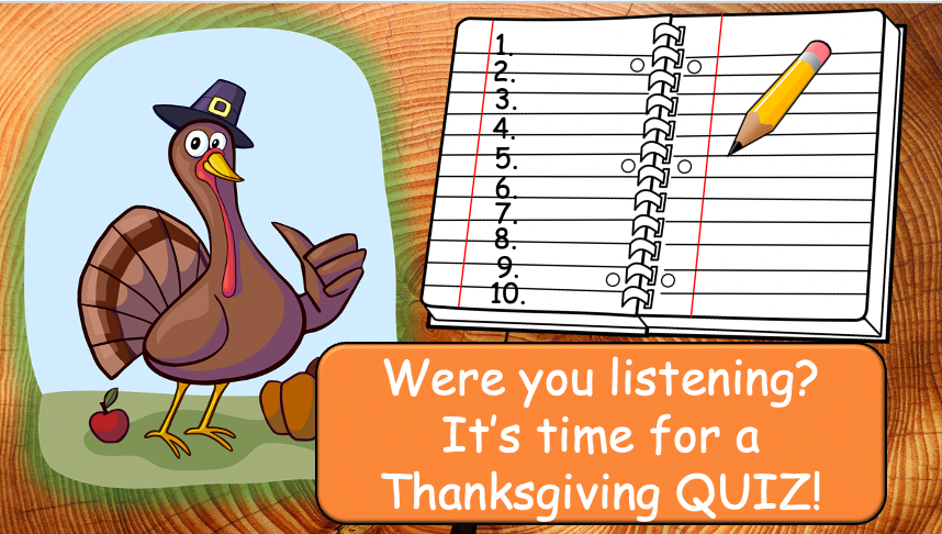 Grade 5-6 - ESL Lesson - Thanksgiving Lesson