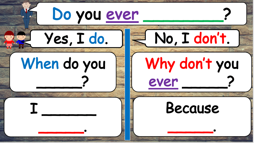 Grade 4-6 - ESL lesson - Do you ever...? - PowerPoint Lesson