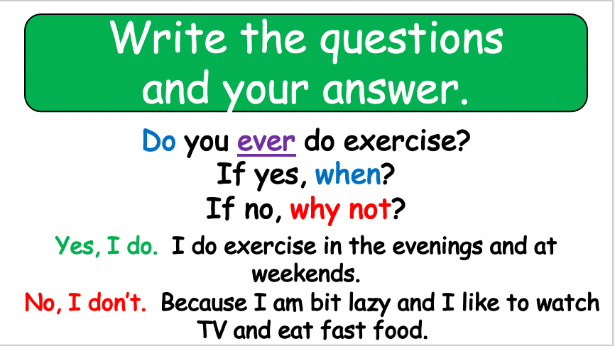 Grade 4-6 - ESL lesson - Do you ever...? - PowerPoint Lesson