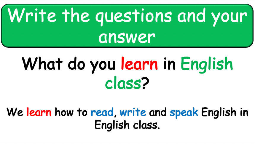Grade 4-5 - ESL Lesson - School Subjects (Part 2) + What do you learn? - PowerPoint Lesson