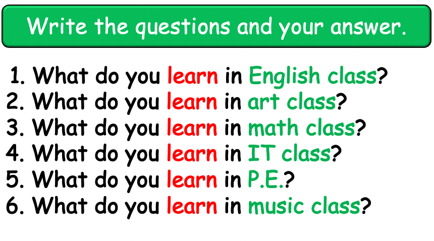 Grade 4-5 - ESL Lesson - School Subjects (Part 2) + What do you learn? - PowerPoint Lesson