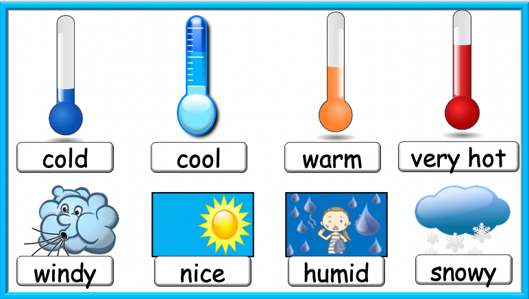 Grade 1-2 - ESL Lesson - Seasons - Part 1 - Weather and Adjectives - PowerPoint Lesson