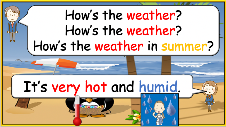 Grade 1-2 - ESL Lesson - Seasons - Part 1 - Weather and Adjectives - PowerPoint Lesson