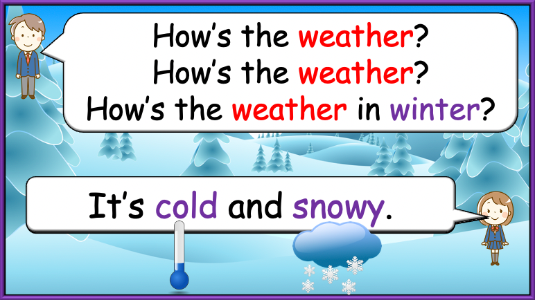 Grade 1-2 - ESL Lesson - Seasons - Part 1 - Weather and Adjectives - PowerPoint Lesson