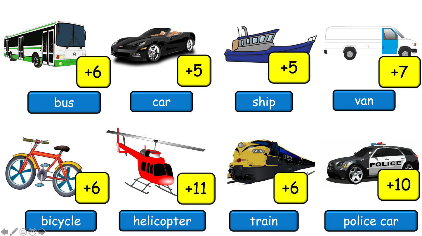 Grade 2 (or 1) - ESL Lesson - Vehicles - Part 1 - PowerPoint Lesson