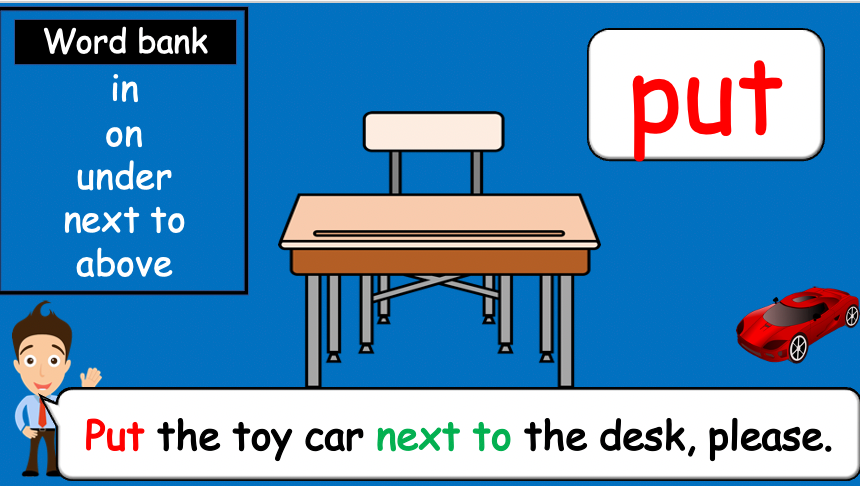 Grade 2-3 - ESL Lesson - Prepositions and "put" - PowerPoint Lesson