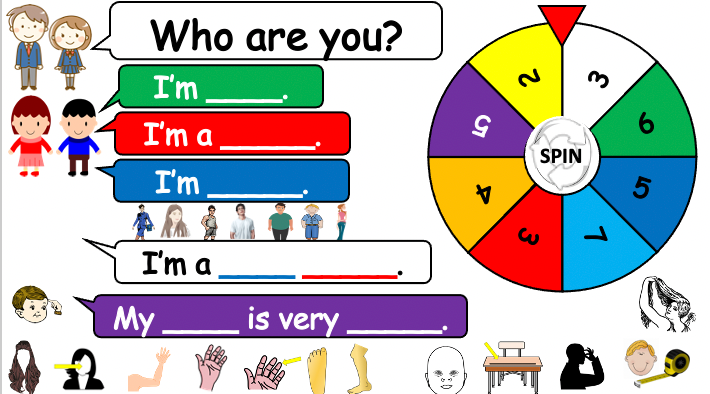Grade 2-3 - ESL Lesson - Body Parts / Adjectives - PowerPoint Lesson