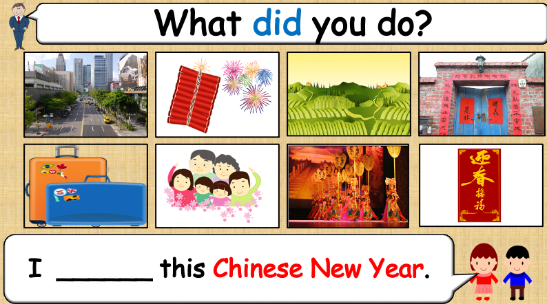 Grade 5-6 - ESL Lesson - What did you do this Chinese New Year - Part 1 - PowerPoint Lesson