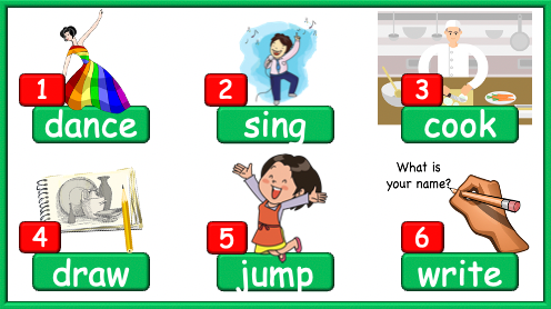 Grade 1 - ESL Lesson - What can you do? / Simple Verbs - PowerPoint Lesson