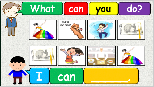Grade 1 - ESL Lesson - What can you do? / Simple Verbs - PowerPoint Lesson