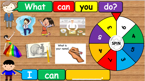 Grade 1 - ESL Lesson - What can you do? / Simple Verbs - PowerPoint Lesson