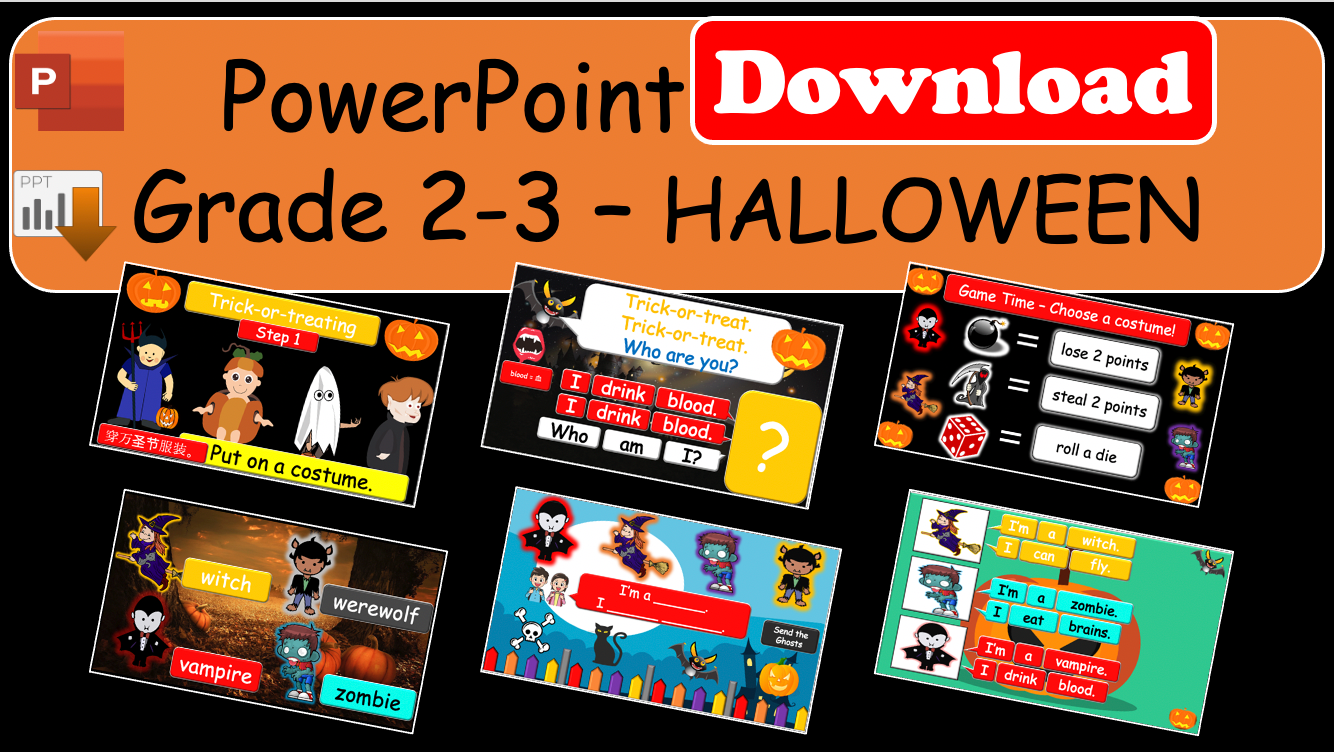 Grade 2-3 - ESL Lesson - Halloween - PowerPoint Lesson