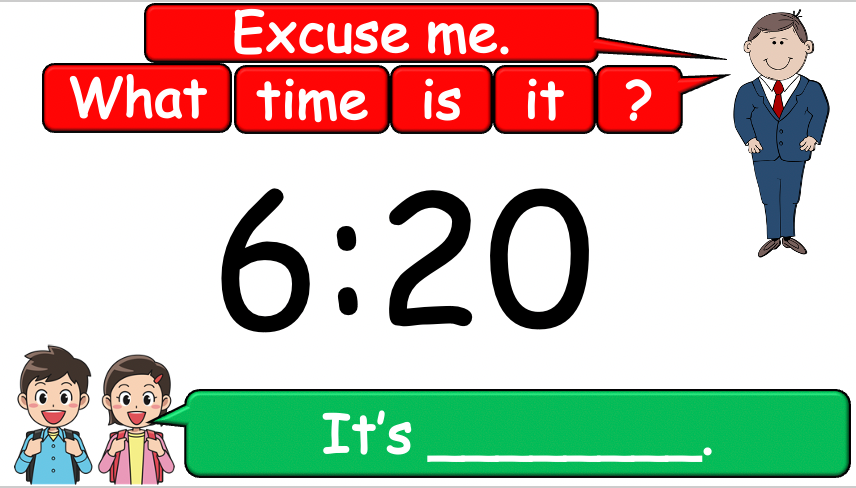 Grade 2-3 - ESL Lesson - What time is it? - PowerPoint Lesson