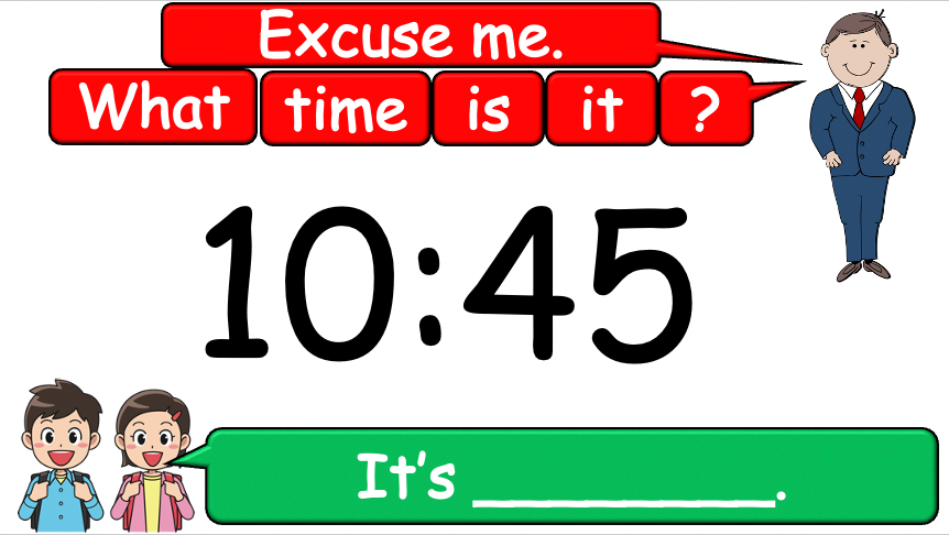 Grade 2-3 - ESL Lesson - What time is it? - PowerPoint Lesson