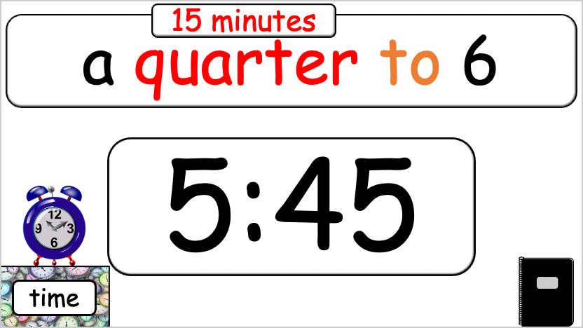 Grade 4 - ESL Lesson - What time is it? - Harder Version - PowerPoint Lesson