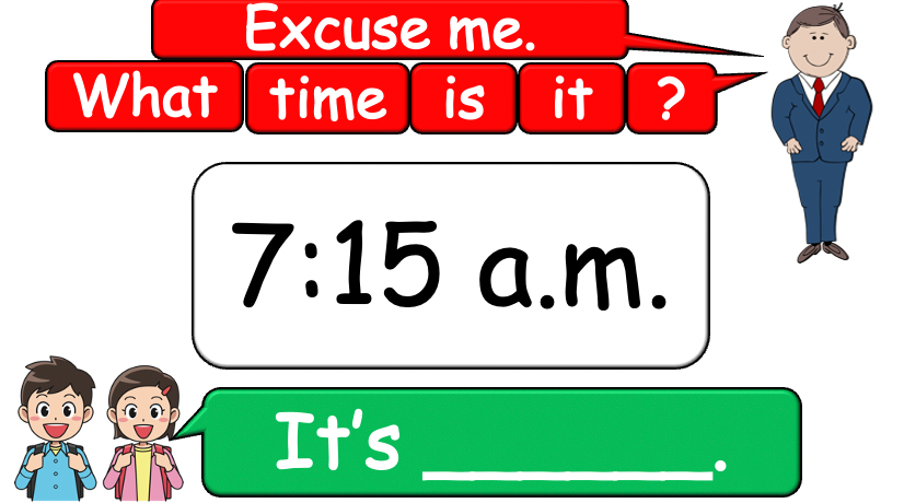 Grade 4 - ESL Lesson - What time is it? - Harder Version - PowerPoint Lesson