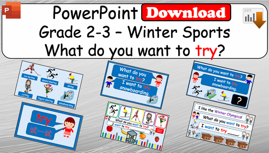 Grade 2-3 - ESL Lesson - Winter Olympics - PowerPoint Lesson