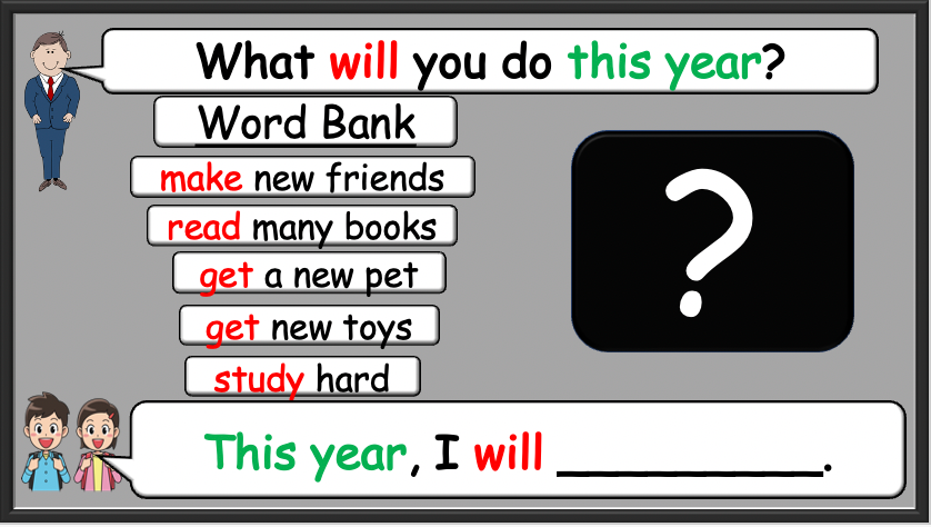Grade 2-3 (or 4) - ESL Lesson - New Year's Lesson - PowerPoint Lesson
