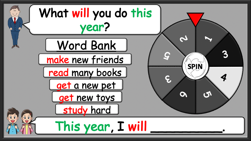 Grade 2-3 (or 4) - ESL Lesson - New Year's Lesson - PowerPoint Lesson