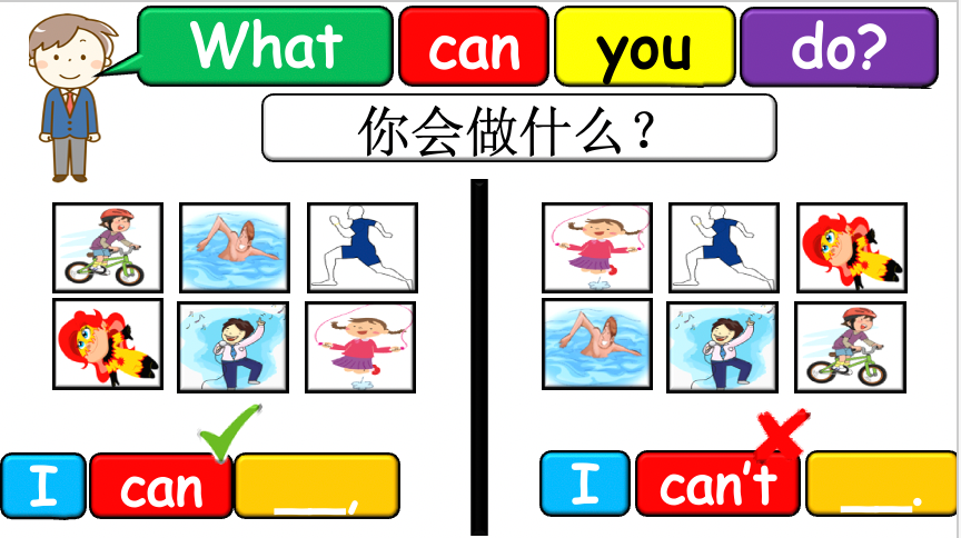 Grade 2-3 - ESL Lesson - What can you do? - PowerPoint Lesson