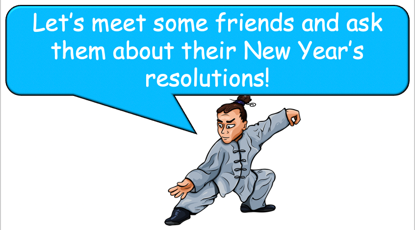 Grade 4-6 - ESL Lesson - New Year's resolutions - Part 2 - PowerPoint Lesson