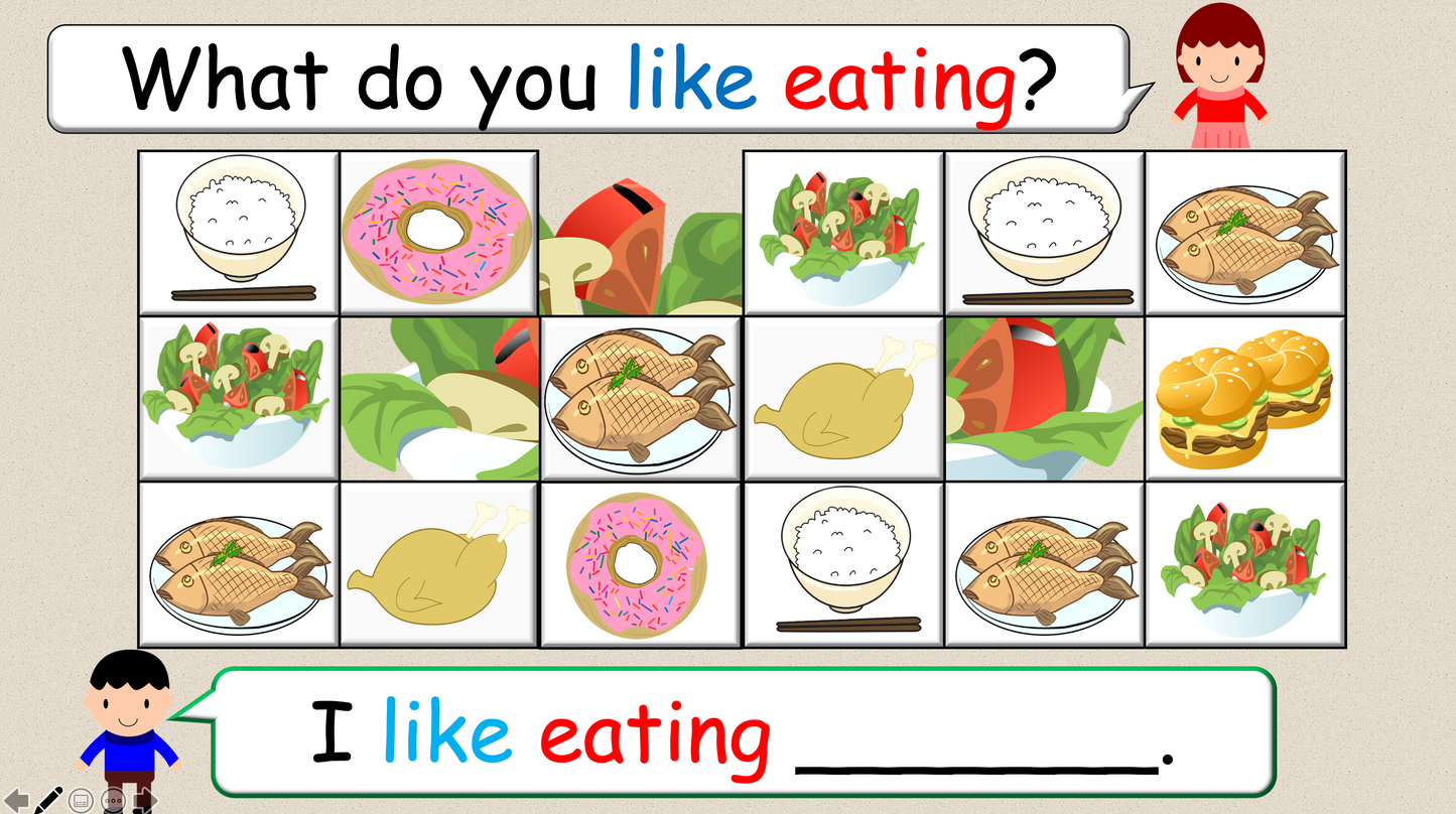 Grade 2-3 - ESL Lesson - What do you like eating? - Normal Version - PowerPoint Lesson