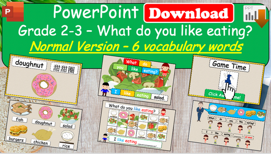 Grade 2-3 - ESL Lesson - What do you like eating? - Normal Version - PowerPoint Lesson