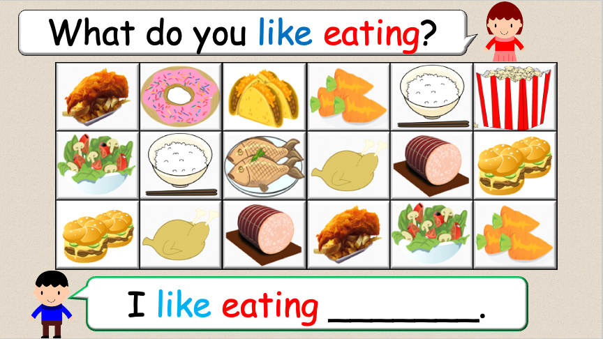 Grade 2-3 - ESL Lesson - What do you like eating? - Expanded Version - PowerPoint Lesson
