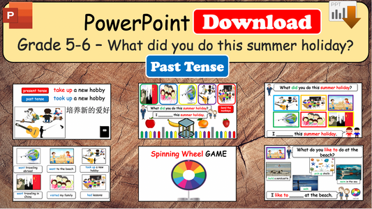Grade 5-6 - ESL Lesson - What did you do this summer holiday? - PowerPoint Lesson