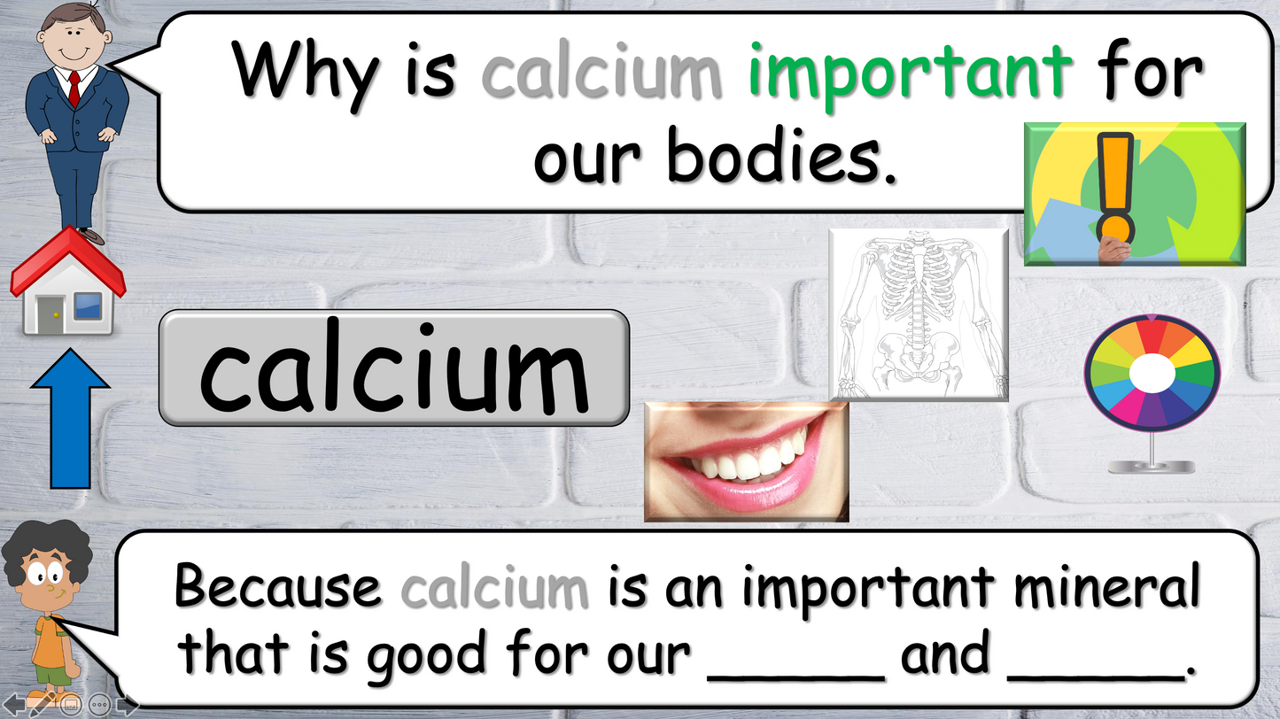 Grade 5-6 - ESL Lesson - Nutrients and Food Groups - Part 1 - PowerPoint Lesson
