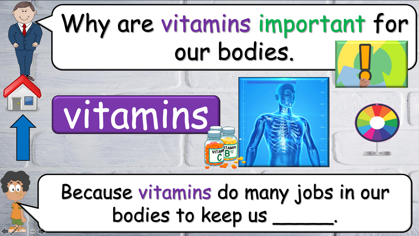 Grade 5-6 - ESL Lesson - Nutrients and Food Groups - Part 1 - PowerPoint Lesson