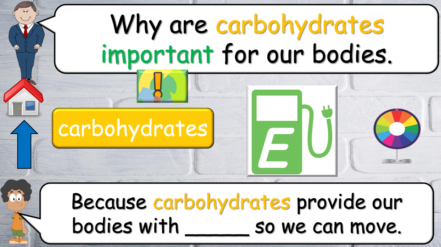 Grade 5-6 - ESL Lesson - Nutrients and Food Groups - Part 1 - PowerPoint Lesson